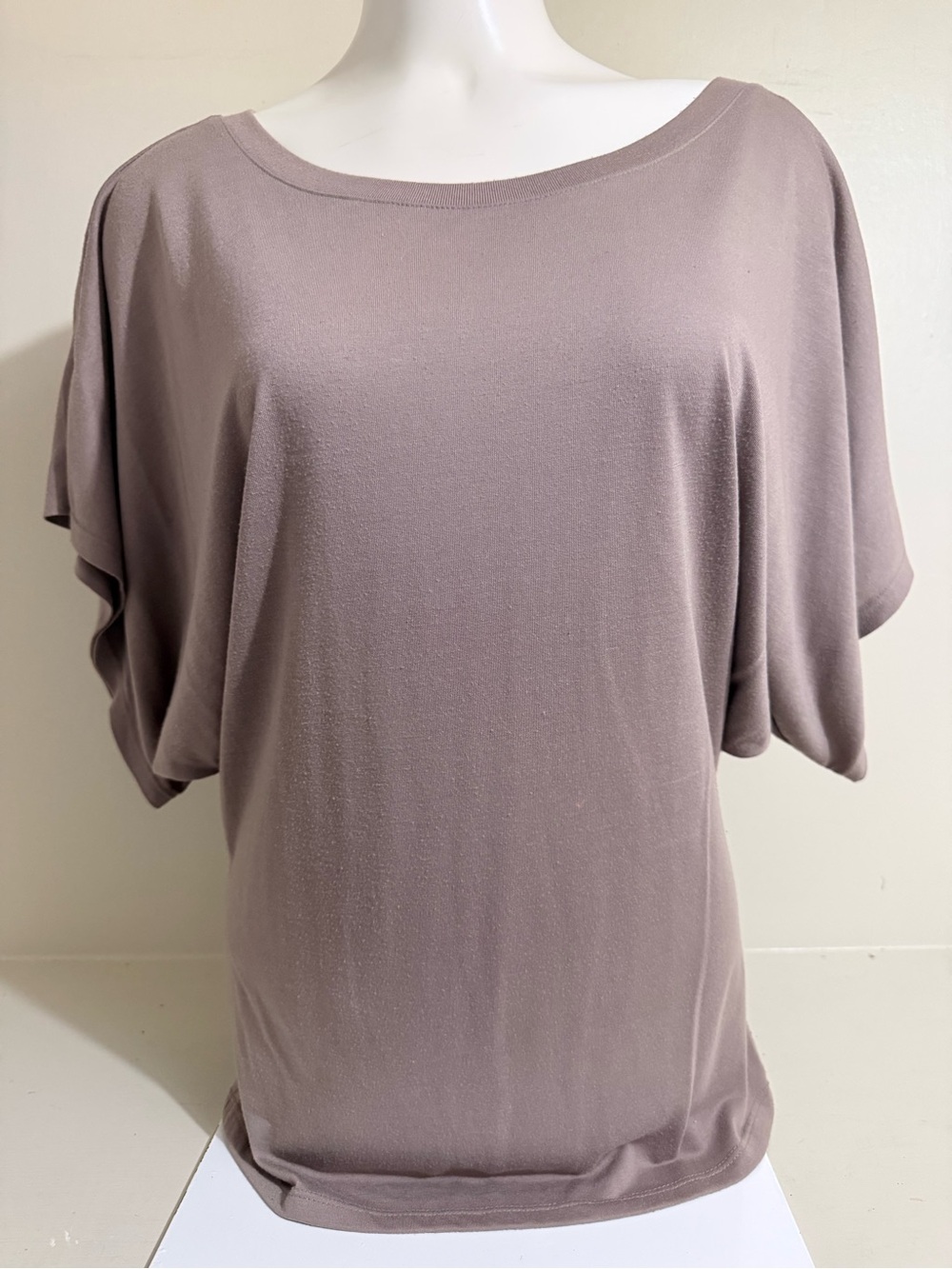 Abella Taupe Short Dolman Sleeve Tee